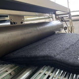 Abrasion-resistant needle-punched nonwoven fabric for car trunk lid panels