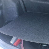 Abrasion-resistant needle-punched nonwoven fabric for car trunk lid panels